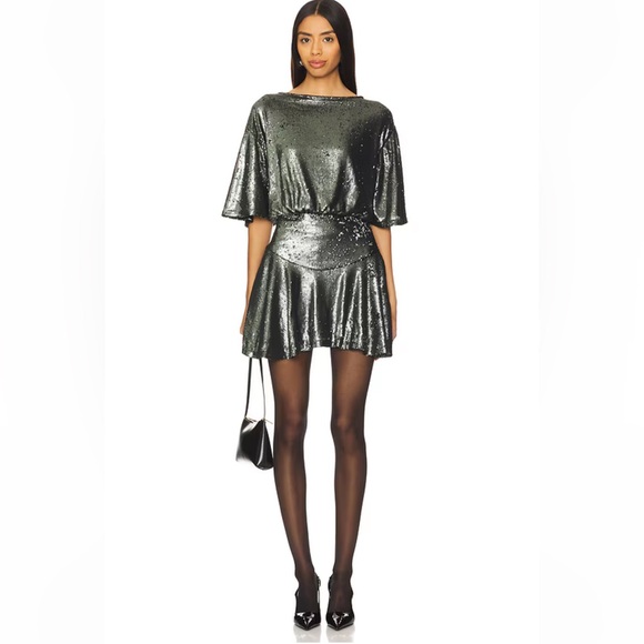 Free People Dresses & Skirts - NWT Free People Manuka Sequin Mini Dress in Gunmetal SIZE MEDIUM